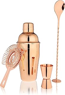 True Bar Drink Mixer Set 19oz 4-piece Cocktail Shaker Set Bartender Kit, Cocktail Mixer Set, Cocktail Shaker Kit, Barware ...