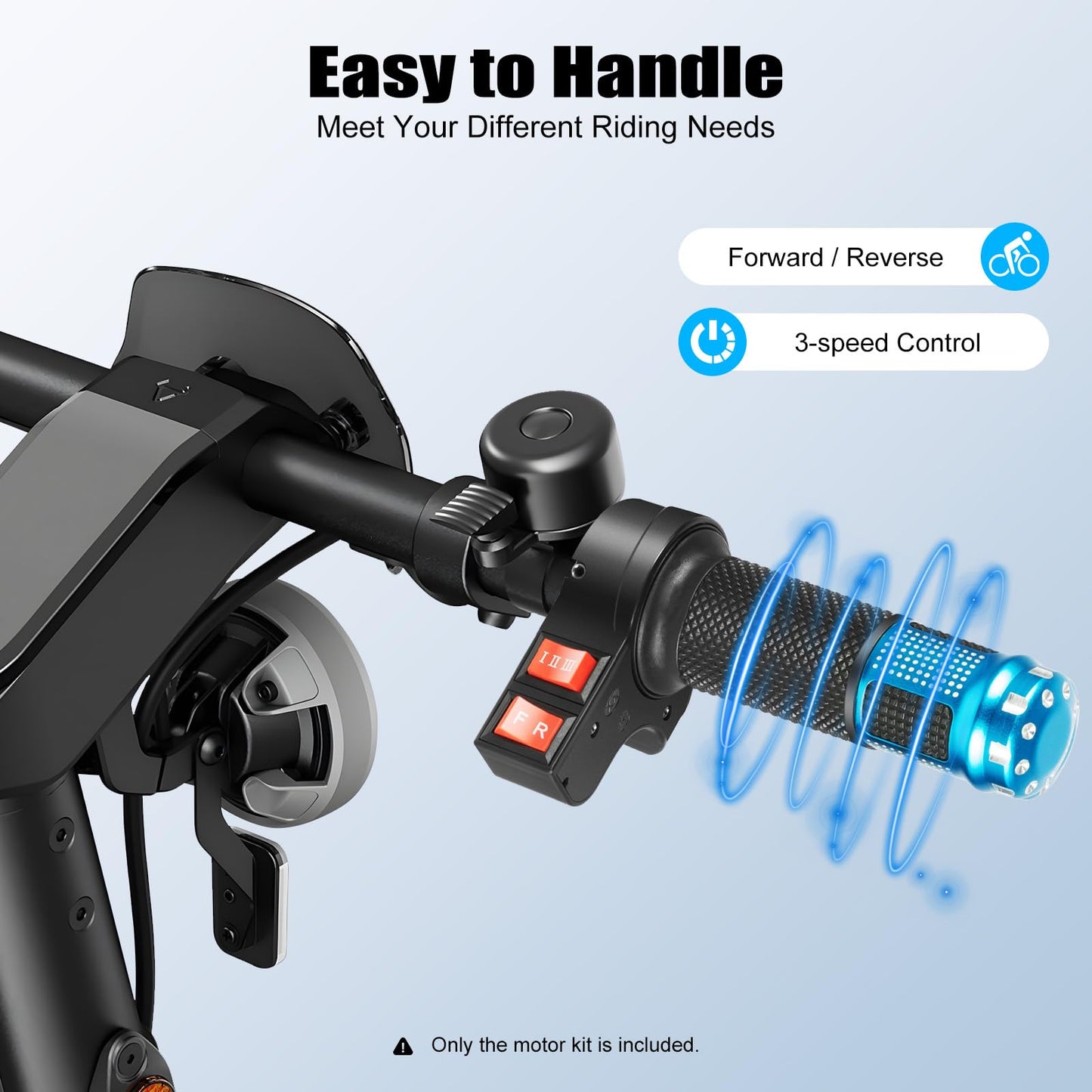 Electric Brushless DC Motor Kit, 72V 3000W E-Bike Brushless Motor Controller Kit 6000RPM Ebike DIY Conversion w/Handlebar Throttle for Go-Karts E-Scooter & Electric Bikes