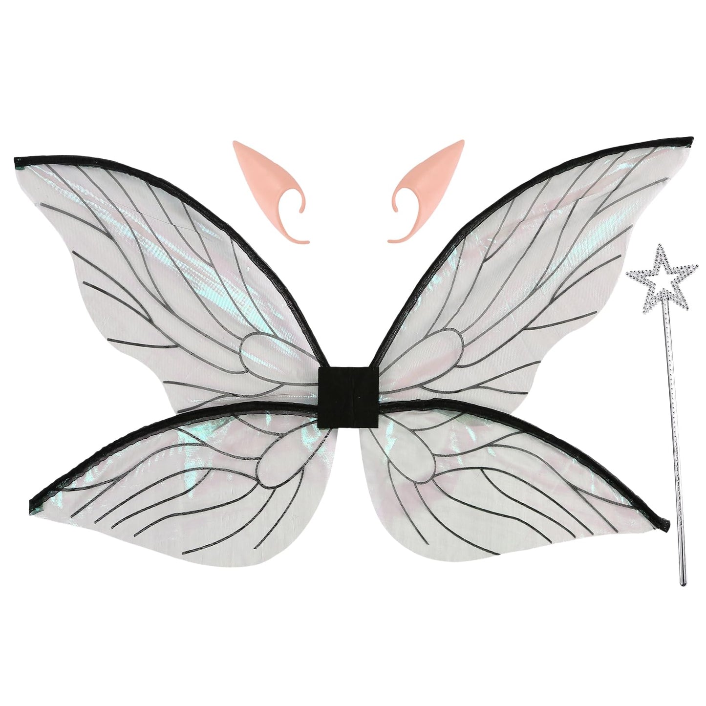 Loieryk Fairy Wings for Adults Fairy Costume for Women Girls Kids Butterfly Fairy Wings Halloween Cosplay Costume Accessories