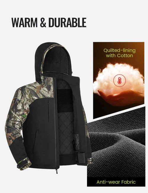 TIDEWE Heated Jackets for Men with Battery Pack, 180G Insulation Work Jackets, Water-resistant Coat (Black, Size XL)