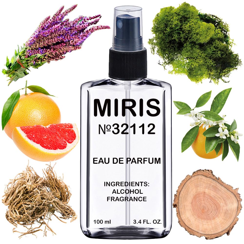 MIRIS No. 32112, Inspired by Grey Vetiver, Long-Lasting Eau de Parfum for Men, Spray 3.4 Fl Oz / 100 ml