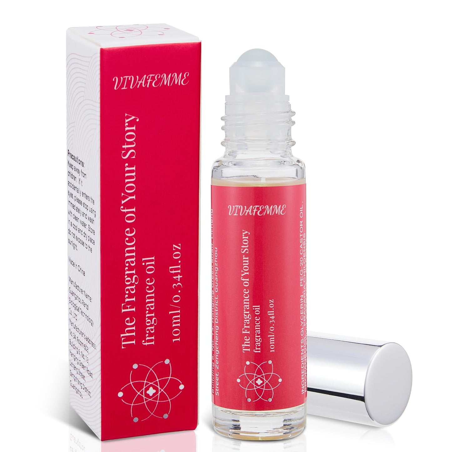 VivaFemme Pheromones Perfumes for Women, Long Lasting Fruity Scent, Roll On Perfume Oil for Women Designed to Attract Men (Fruity)
