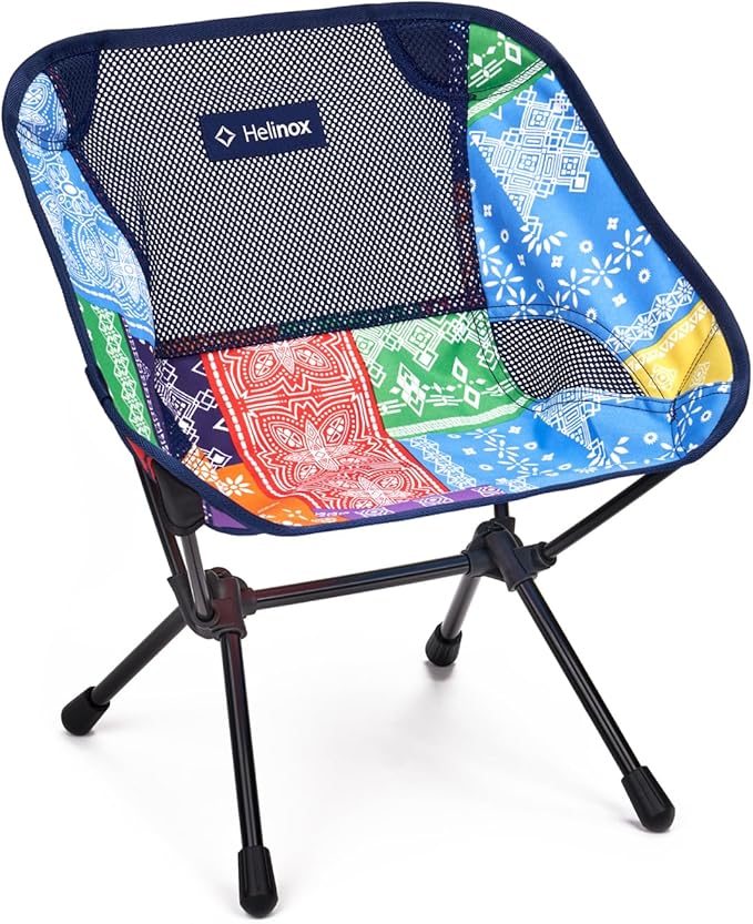 Helinox Chair One Mini Ultra-Light, Compact Camping Chair, Rainbow Bandana