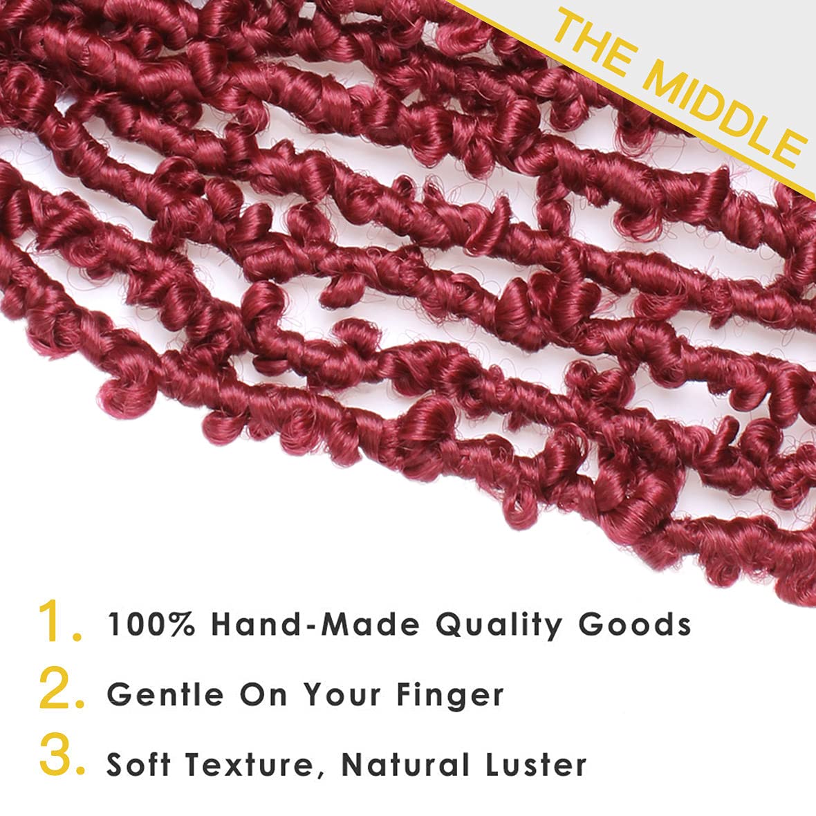 ZRQ Butterfly Locs Crochet Hair Short 12 Inch Burgundy Bob Distressed Butterfly Twist Locs Crochet Hair Crochet Braids Pre-loope