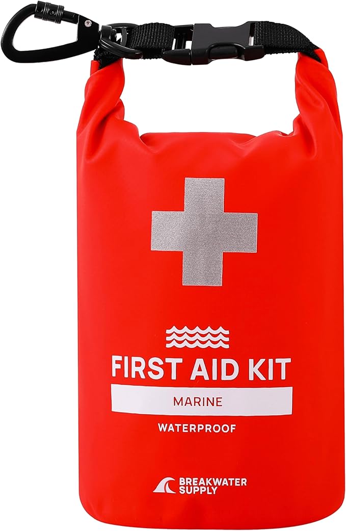 Breakwater Supply™ Waterproof First Aid Kit Dry Bag Bug Out Bag Preloaded with Emergency Survival Prepper Supplies for Boa...