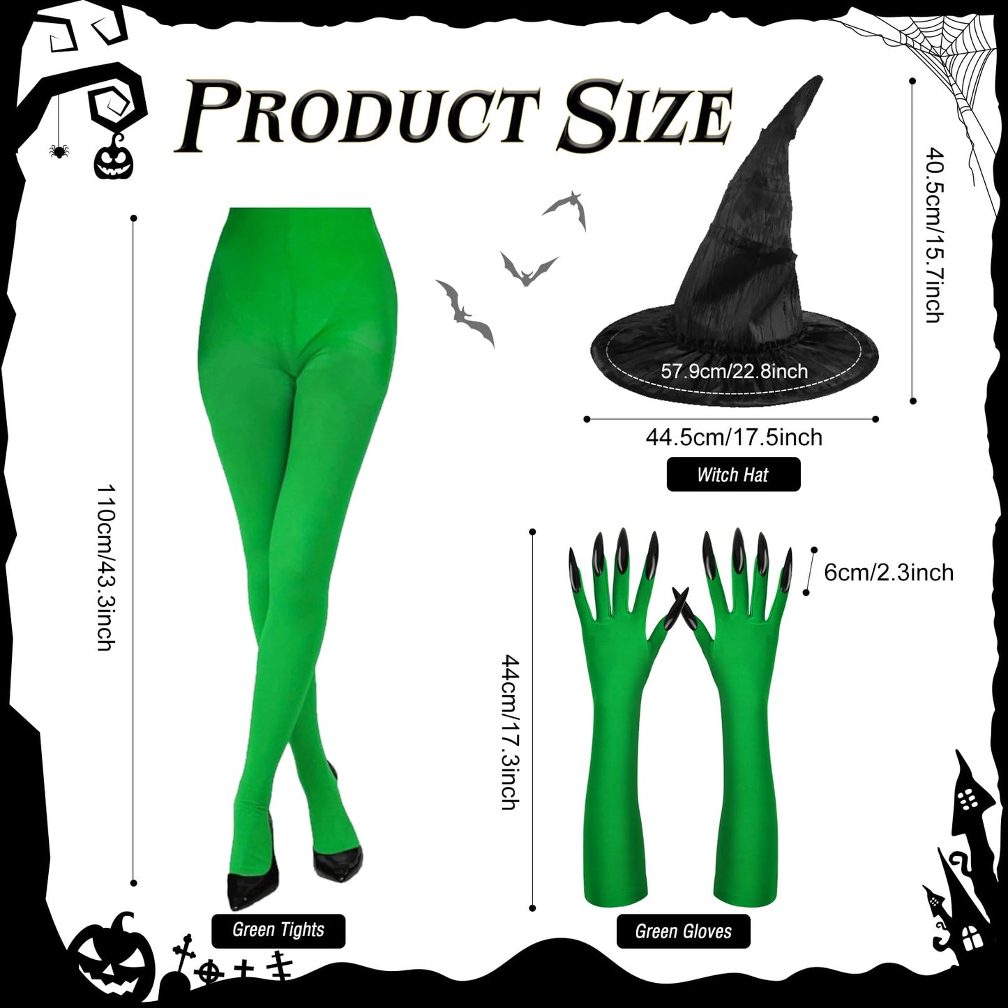 Brikabia Witch Costume for Women Halloween Cosplay with Hooded Cape Witch Hat Gloves Socks Cosplay Props Party Outfits