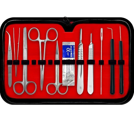 DEXSUR 30 Pcs Advanced Dissection Kit Biology Lab Anatomy Dissecting Set for Medical Students and Veterinary with Stainles...