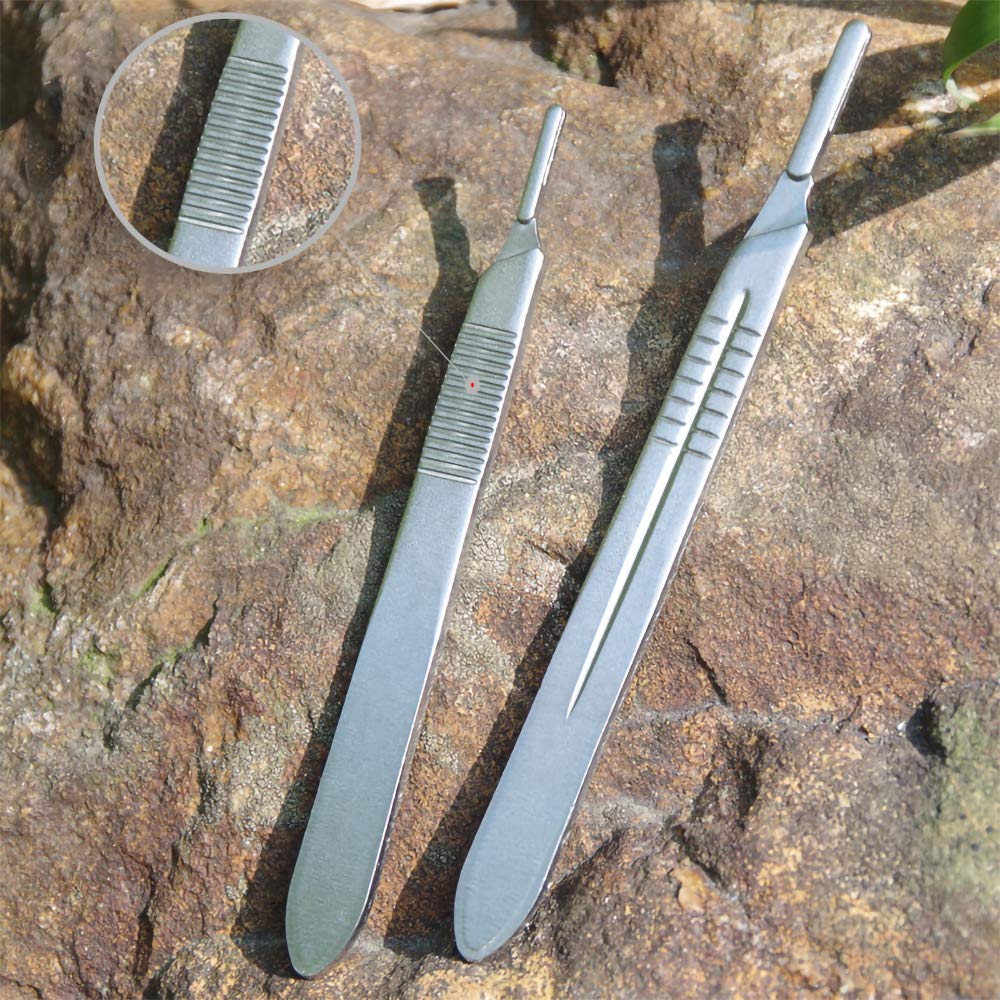 LabAider Surgical Grade Blades #11 10pcs Sterile with #3 Scalpel Knife Handle for Biology Lab Anatomy, Practicing Cutting, Medical Student, Sculpting, Repairing