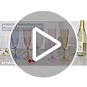 HTTBEIZI Light Green Champagne Flutes Set of 12 7oz, Plastic Reusable Glasses Cups Goblets Shatterproof Unbreakable, for V...