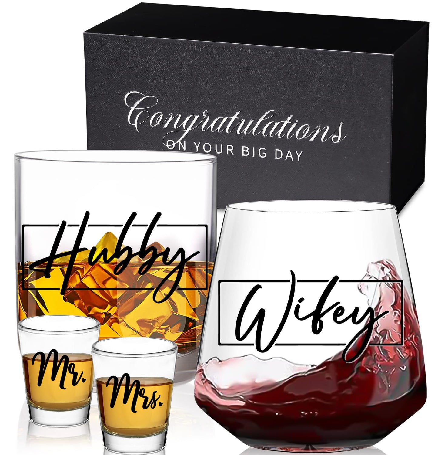 Wedding Gifts for Newlywed 2025, Unique Engagement Wedding Gifts for Newlywed Mr and Mrs Him and Her, Novel Couple Wishes for Couples