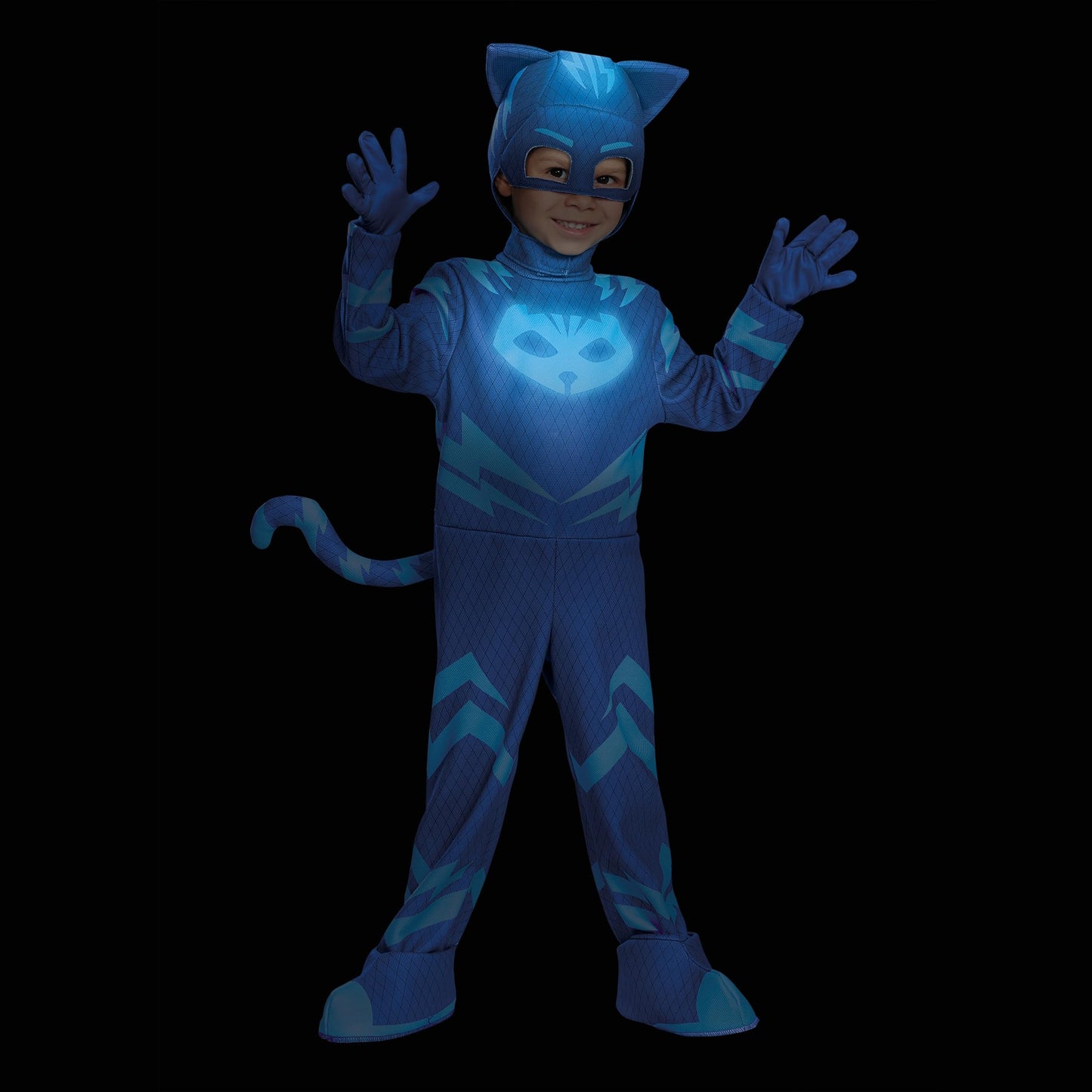 Disguise Catboy Deluxe Toddler PJ Masks Costume, Large/4-6 Blue