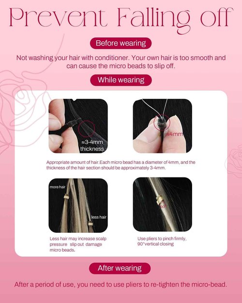 Moresoo Micro Beads Hair Extensions Real Human Hair Highlight Ash Blonde with Bleach Blonde Microlink Hair Extensions Long Straight 50G/50S 24 Inch