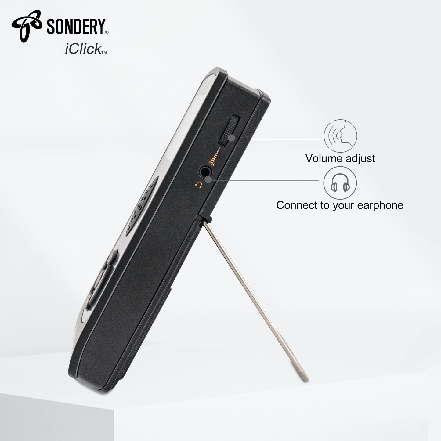 Sondery Digital Metronome For Guitar Piano Drum And All Instruments, Woman Vocal Counting Option, Direct Controls Via Buttons, E