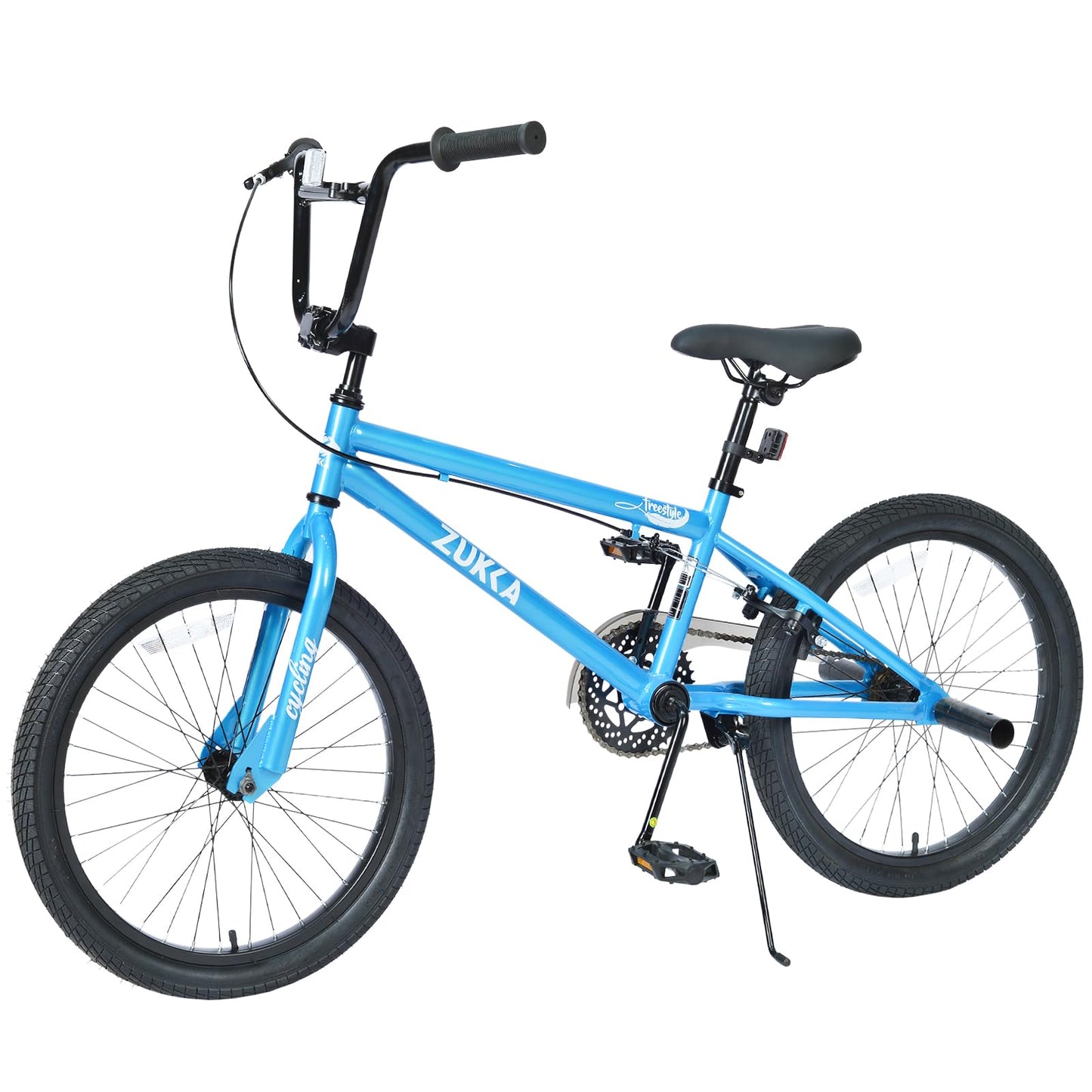 GRELiving 20" Kids Freestyle BMX Bike – High-Carbon Steel Frame, Lightweight & Durable Bicycle for Boys & Girls (Ages 7-10), Multiple Colors (Blue/White)