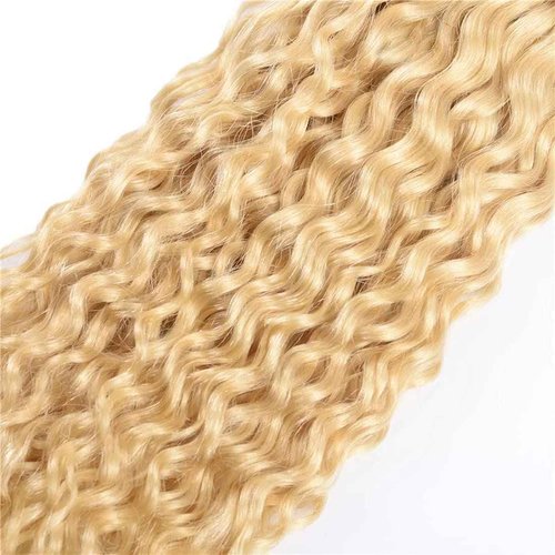Habiliana Bundles Human Hair 16 18 20 Inch Jerry Curly Wave Blonde 613 Human Hair Bundles 11A Unprocessed Brazilian Virgin Quick Weave Hair Extensions for Black Women