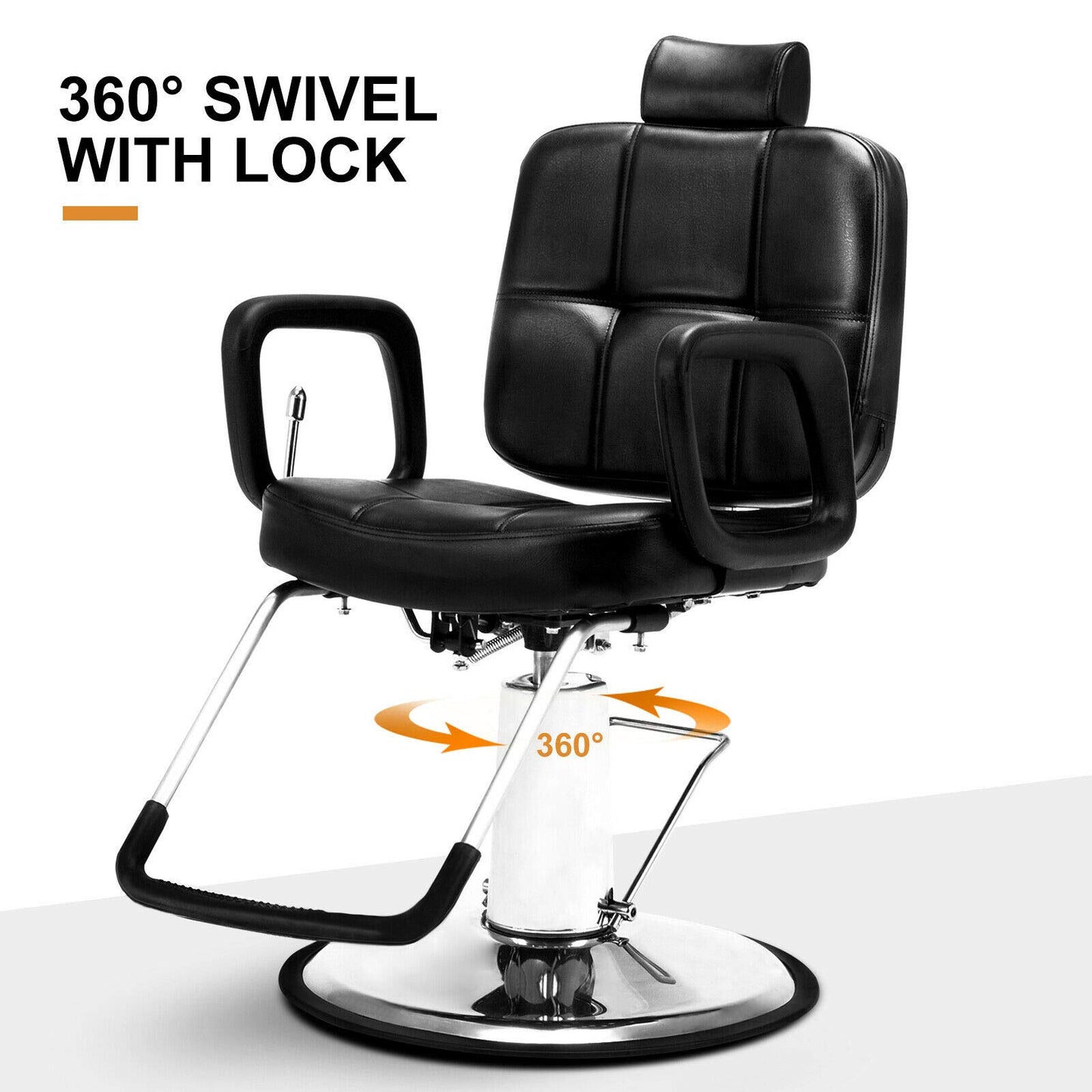 Artist hand Hydraulic Recline Barber Chair Salon Chair for Hair Stylist Heavy Duty Tattoo Chair Shampoo Beauty Salon Equipment