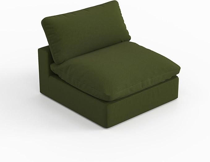 Forest aesthetics Modular Sectional Sofa,Extra Comfty Deep-Seat-Filled Couch,Green Modern Couches for Living Room,Apartment,Office,Small Space
