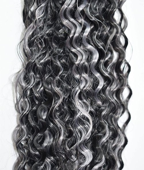 Condescension P4/Grey Human Hair Bundles 20 22 24 inch Water Wave Human Hair Bundles Highlight Chocolate Grey Unprocessed Soft Sewn In Hair with Double Weft for Black Women