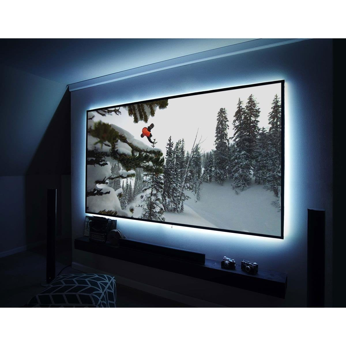 Elite Screens Aeon Series, 110-inch 16:9, 8K / 4K Ultra HD Home Theater Fixed Frame EDGE FREE Borderless Projector Screen, CineWhite UHD-B Front Projection Screen, AR110WH2