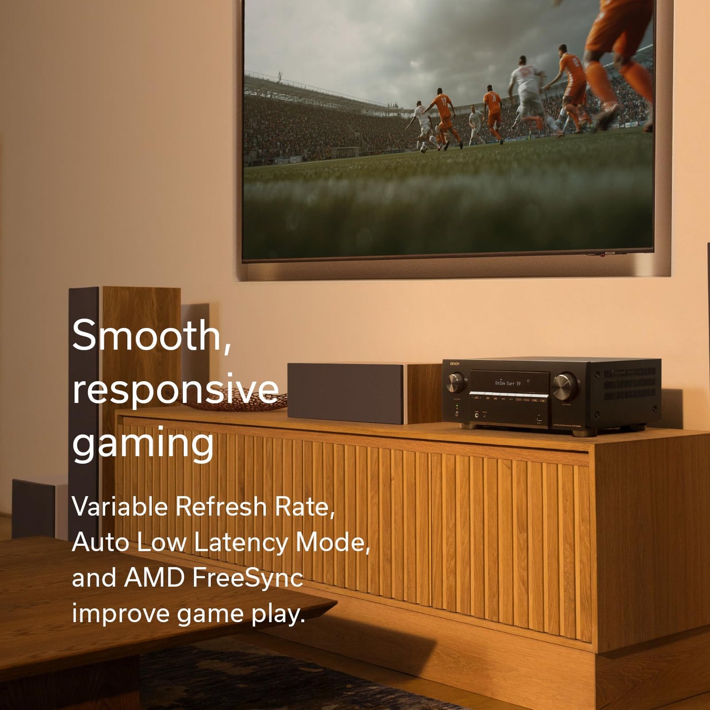 Denon AVR-X2900H 7.2 Channel AV Receiver, 95W, Dolby Atmos & DTS:X, 8K/60Hz & 4K/120Hz Video, HEOS Wireless Multiroom Streaming, Wi-Fi, Bluetooth, Audyssey MultEQ XT