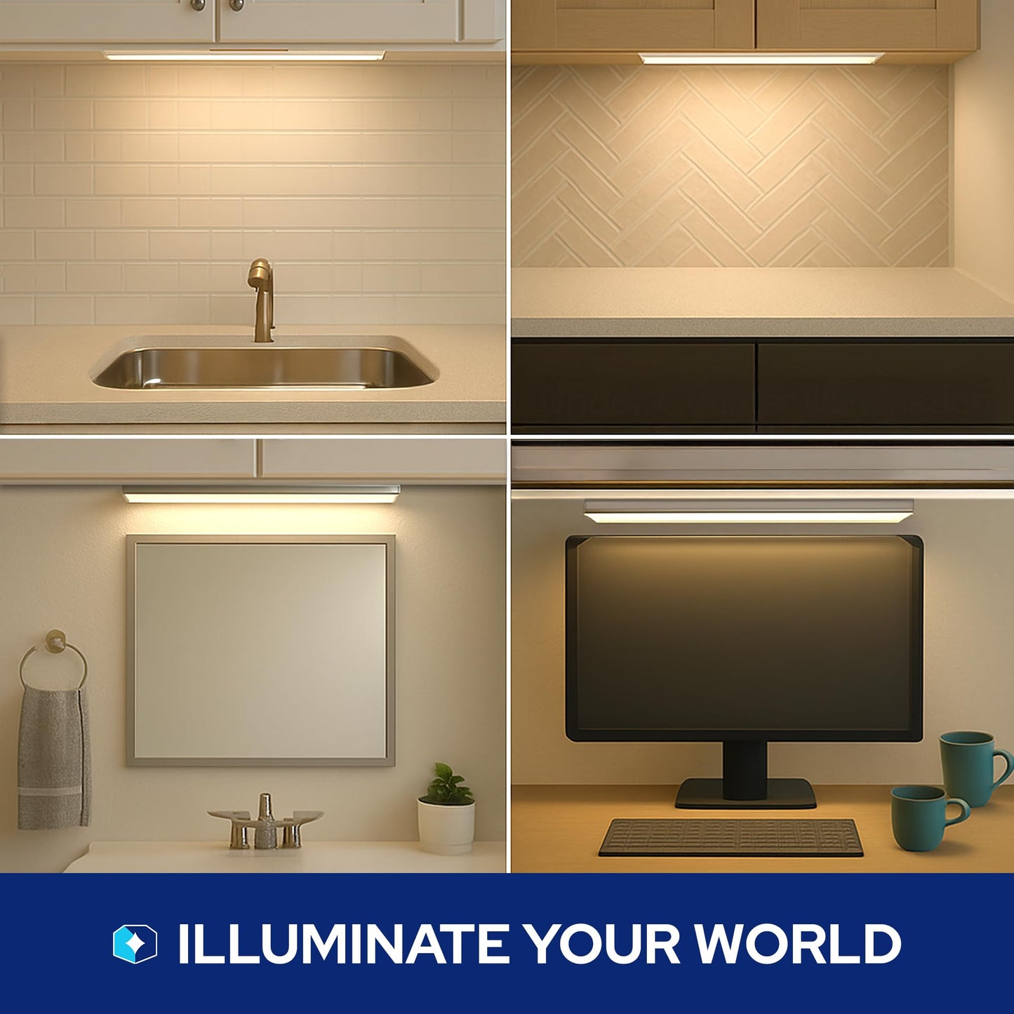KASTLITE Curved Under Cabinet Light Cover Replacement | White Ribbed Acrylic Undercabinet Lens Diffuser | 42-3/8"L x 2-7/8"W x 1" H | Under Counter Lights for Kitchen, Bathroom & Vanity | Shape H