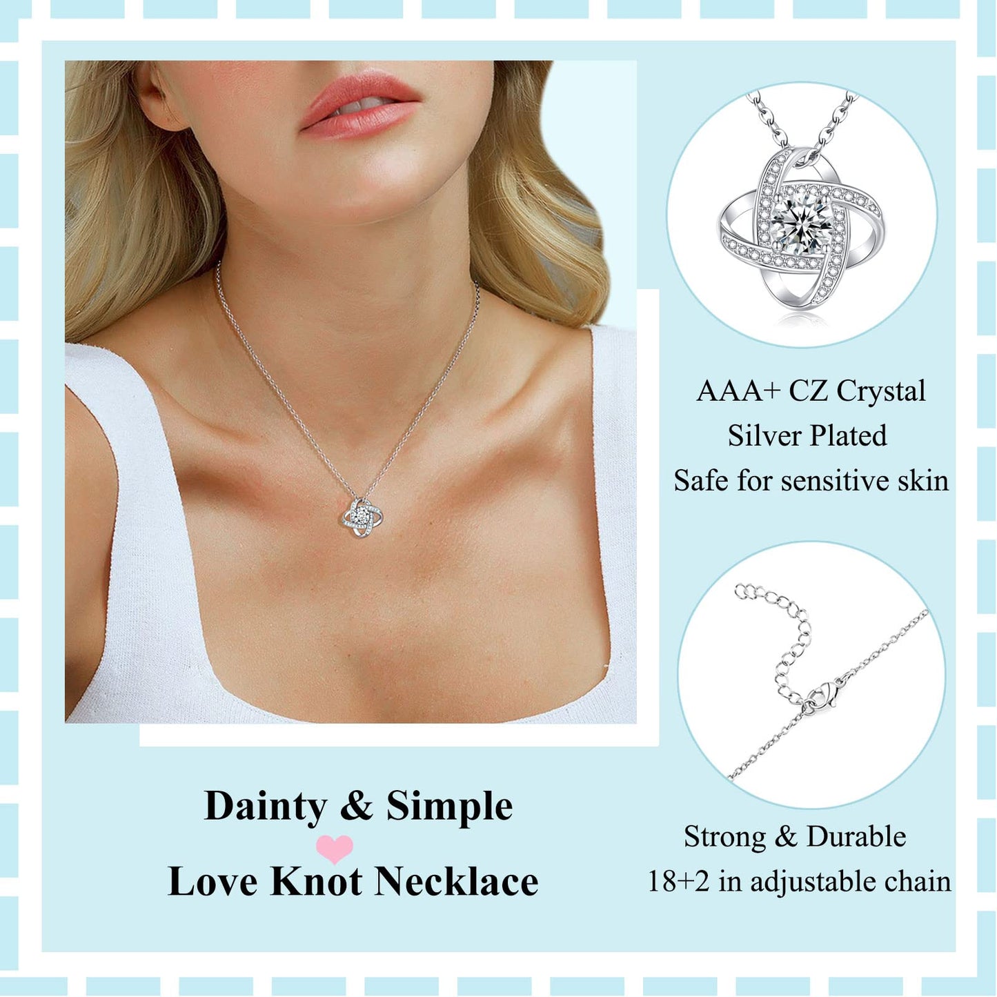 UNGENT THEM Mother of the Groom Gifts from Bride, Love Knot Necklace Wedding for Future Mother in Law Birthday Birthday