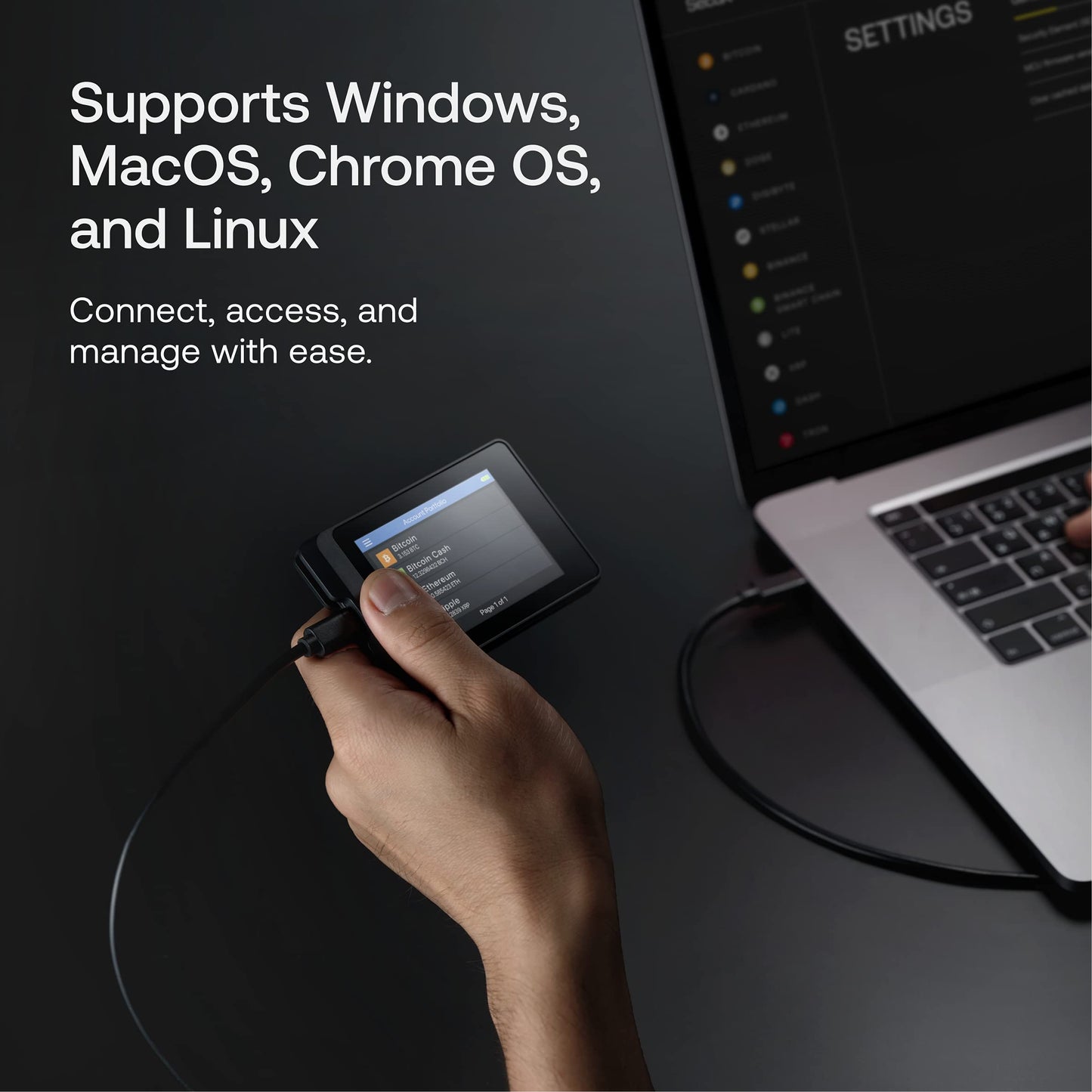 Secux W10 Crypto-Asset Hardware Wallet - The Ideal Solution For Safely Storing Your Bitcoin, Ethereum, Ripple, Litecoin, Bitcoin