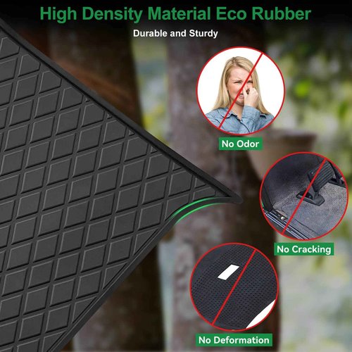 LEAPGOMAX EZGO RXV Floor Mat, Full Coverage Golf Cart Floor Liner Mat Replacement for EZGO RXV (2008-2022) & 2Five (2009+) Non-Slip&Easy to Clean-Black Trim