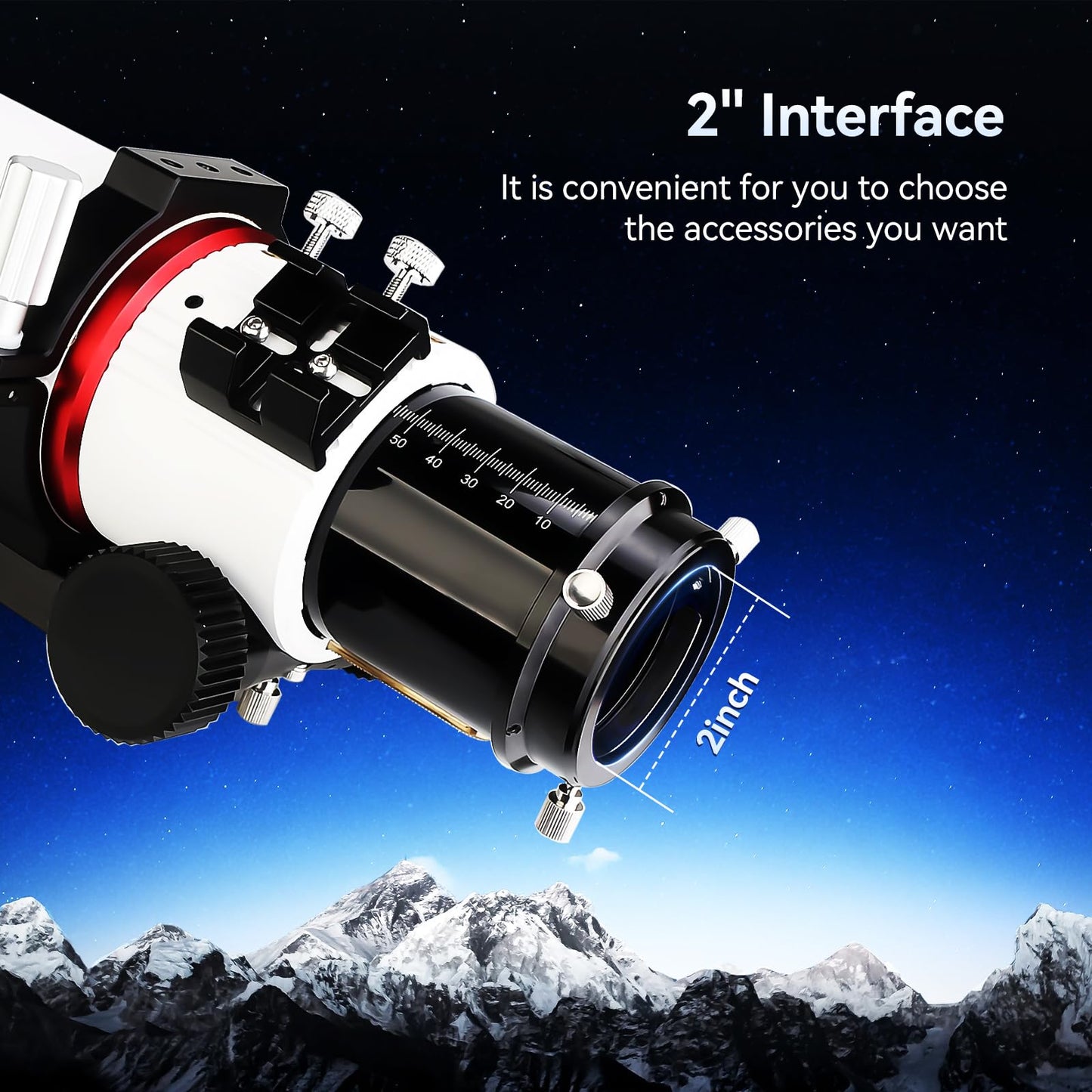 SVBONY SV550 Telescope, 80ED F6 Triplet Apochromatic Refractor OTA, 2.5" Micro-Reduction Rap Focuser, 87mm Back Focus Distance, Telescope for Adults High Powered, for Deep Sky Astrophotography&Visual