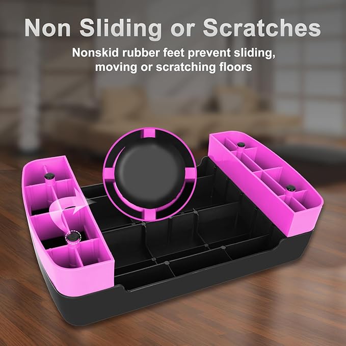 HaoKang Height-Adjustable 4''-6'' Step Aerobics Platform Fitness Equipment Stepper Trainer Exercise Step Platform with 2 Riser
