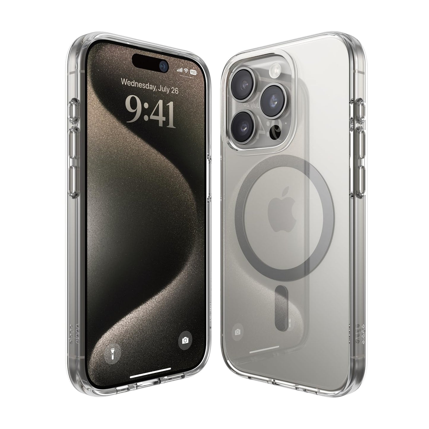 Elago Magnetic Hybrid Clear Case Compatible With Iphone 15 Pro Case, Compatible With Magsafe, 6.1, Us Military Grade Drop Protec