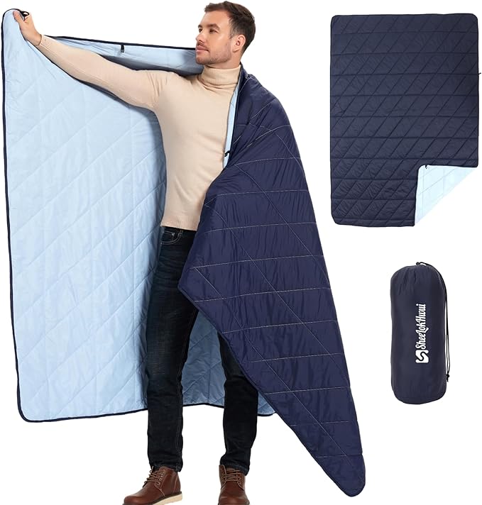 sheelokhwui Ultralight Puffy Blanket, Outdoor Camping Blanket, Water-Resistant and Packable, Great for Camping, Stadium, T...