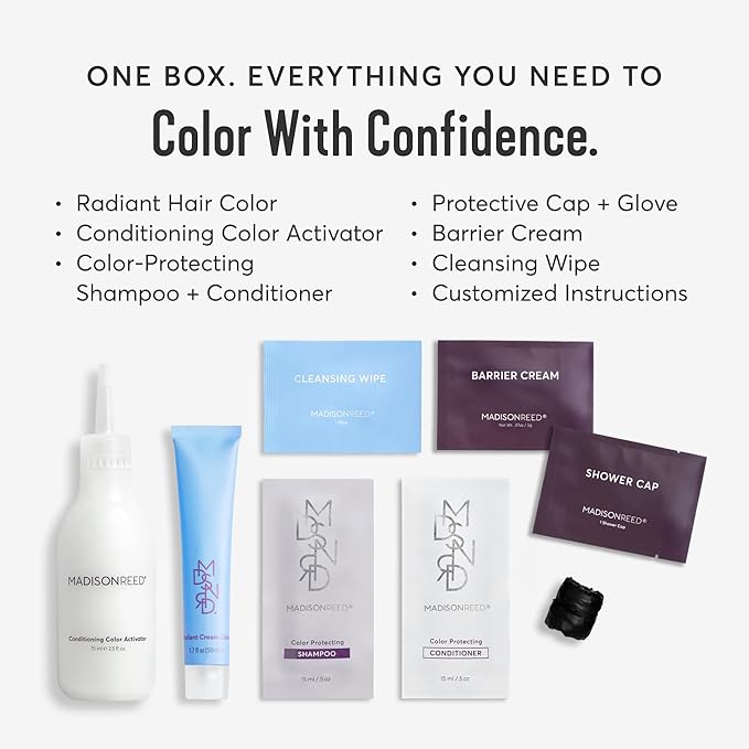 Madison Reed Radiant Hair Color Kit - 5.5NNA Dark Neutral Brown (Dosolo), 100% Gray Hair Coverage Permanent Hair Dye for Resistant Grays | PPD-Free & Ammonia-Free, 1 Pack