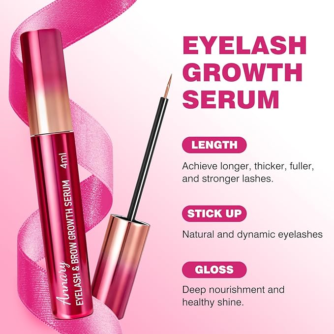 Lash Serum for Eyelash Growths, Advanced Natural Formula to Promote Longer, Fuller & Healthier Lashes – Gentle, Vegan & Cruelty-Free Eyelash Enhancing Serum (5 mL)