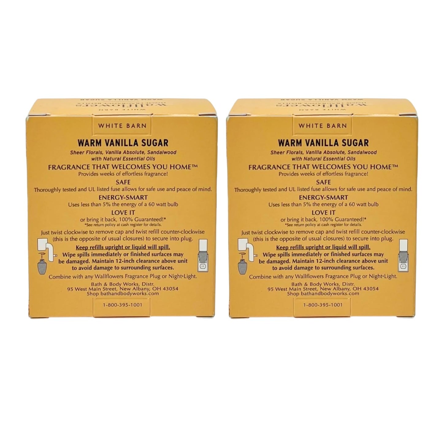 Bath & Body Works Warm Vanilla Sugar Wallflowers Home Fragrance Refill 0.8 Fl Oz - Pack Of 4