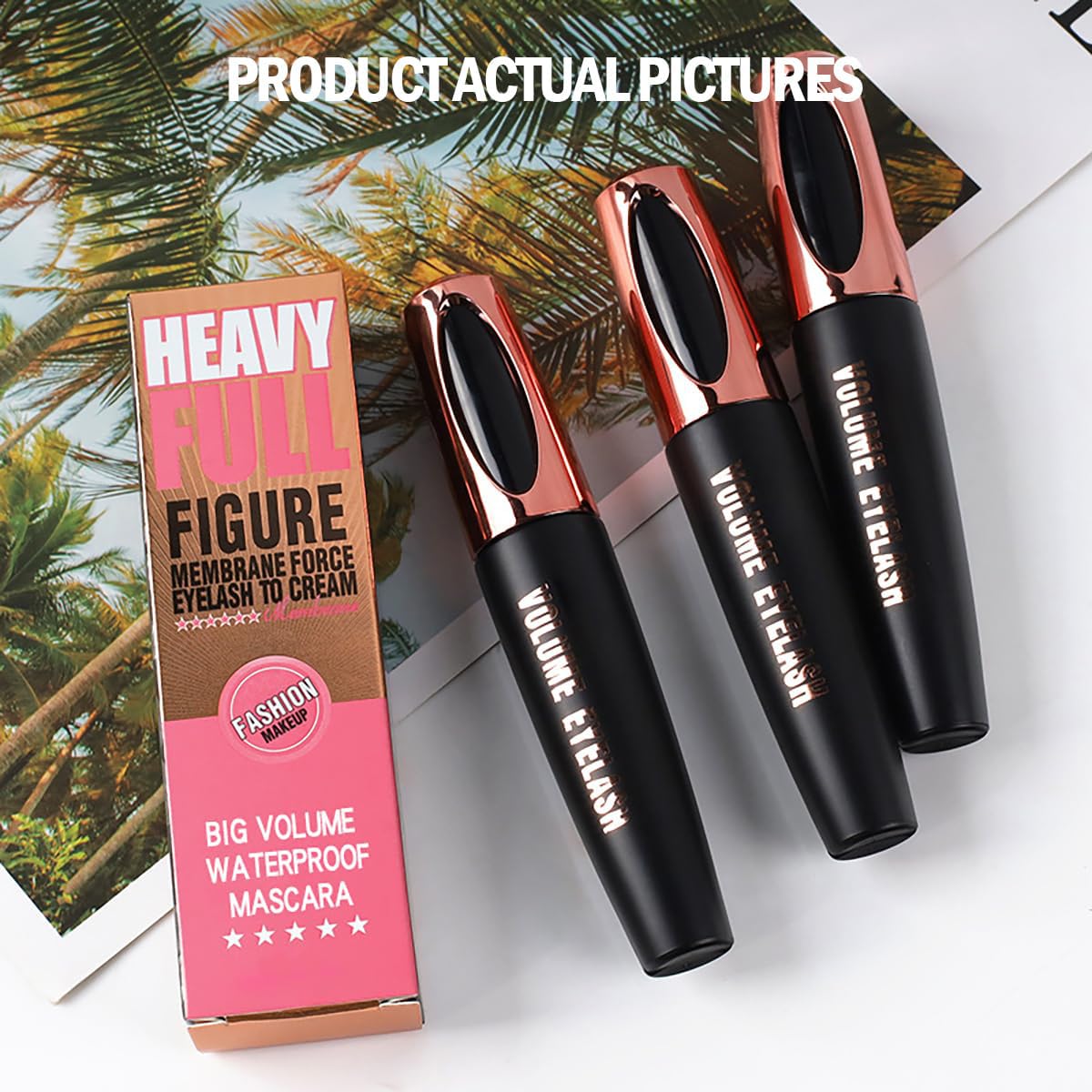 4D Silk Fiber Lash Mascara Extension Voluminous Mascara Waterproof & Smudge-Proof Long-Lasting 24 Hours No Flaking Longer Thicker Eyelashes,All Day Exquisitely Full (2 Packs)