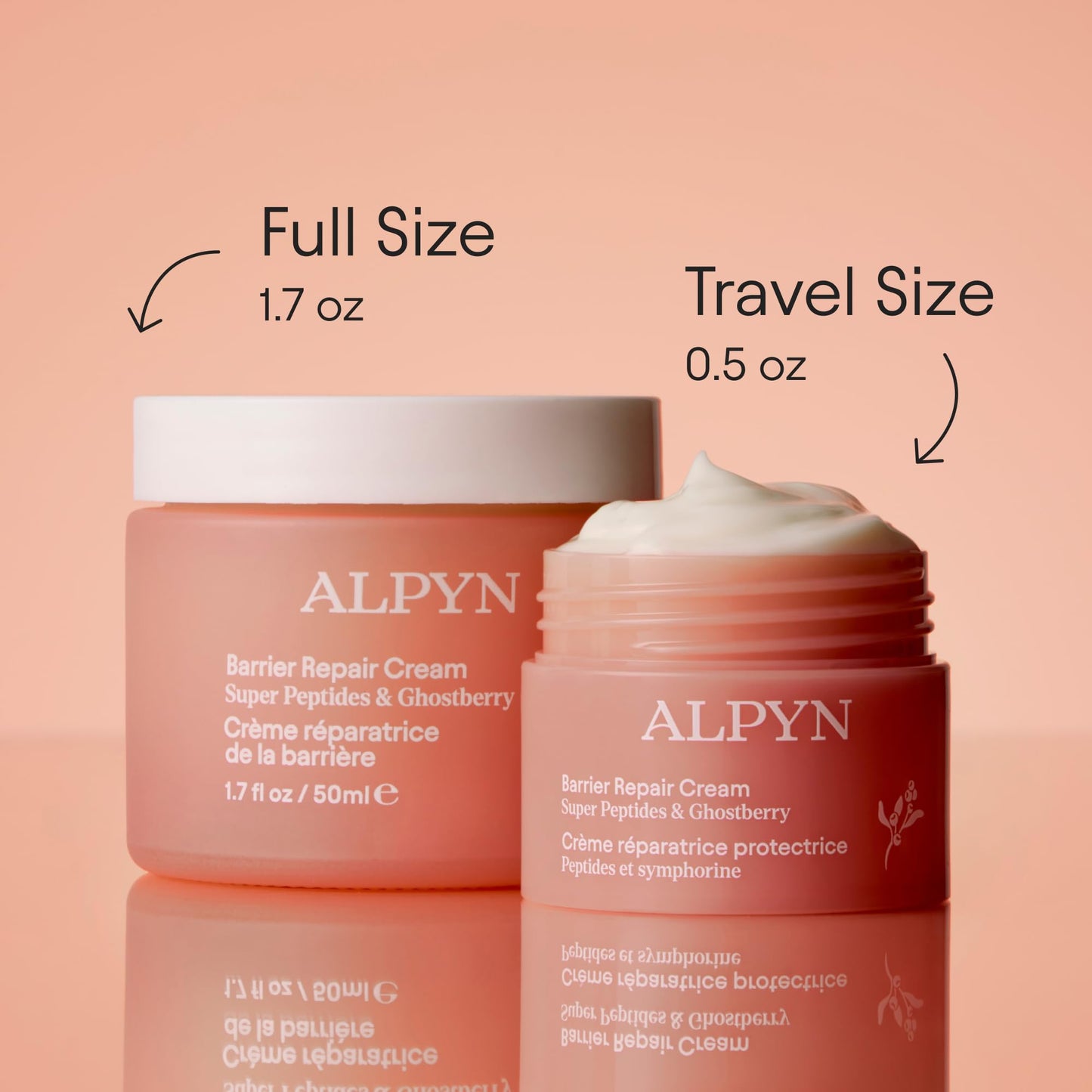 ALPYN Mini Barrier Repair Cream - Super Peptides & Ghostberry Moisturizer for Eczema I Deep Wrinkle Repair I Calm & Soothe Again
