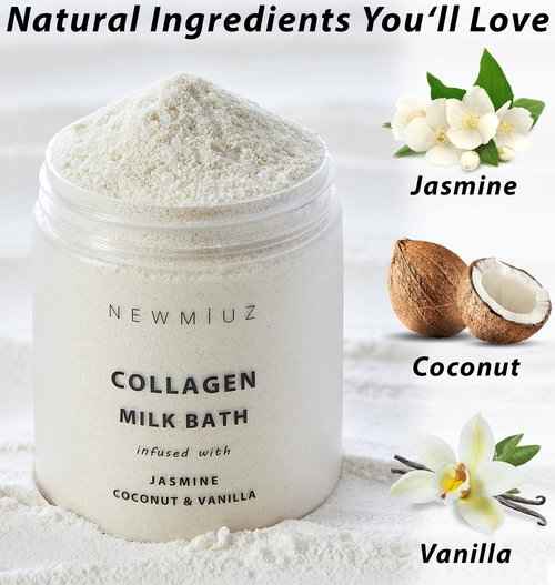Collagen Spa Bath Gift Set - Pack of 3 Turmeric Arnica Orange Magensium Epsom Salt Milk Bath
