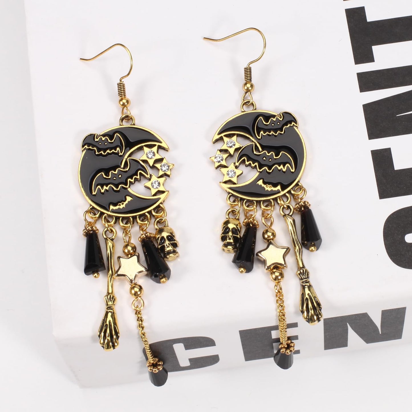 Halloween Earrings for Women Moon Earrings Drop Dangle Gothic Earrings Costume Party Earrings Holiday Festive Jewelry Gifts