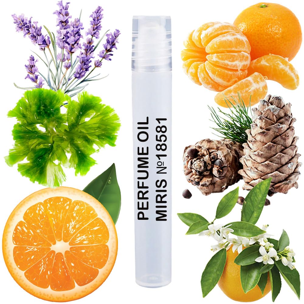 MIRIS No. 18581, Inspired by Aqva Pour Homme, Long-Lasting Perfume Oil for Men Roll-On, Rollerball 0.34 Fl Oz / 10 ml
