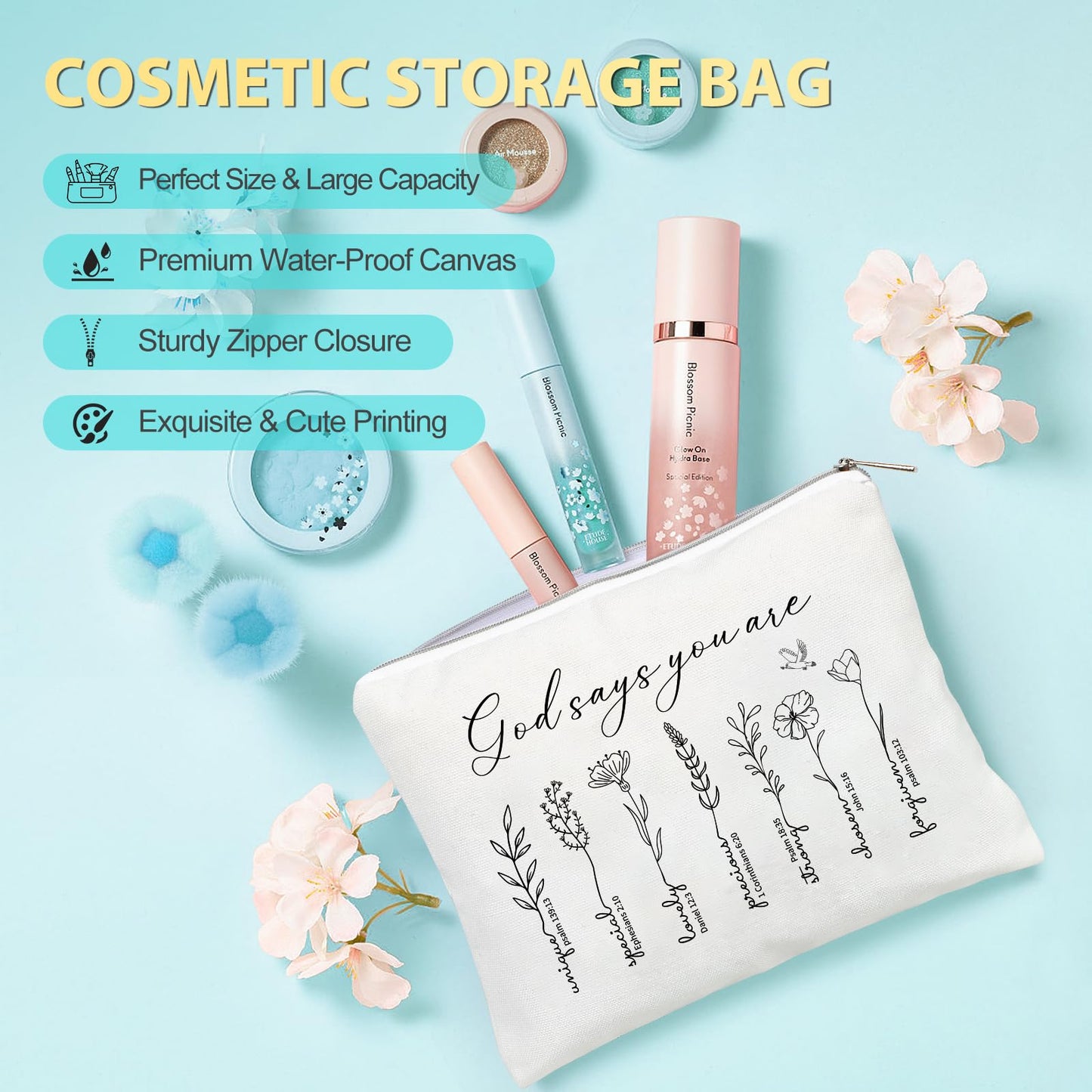 Christian Gifts for Women - Faith Based & Religious Gifts for Mom & Grandma: Bible Verse Tote Bags for Birthday & Christmas