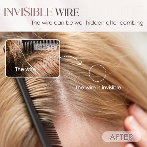 Elailite Halo Hair Extensions Real Human Hair for Women Dark Brown Wavy Hair Halo Clip in Remy Hairpiece with Adjustable Invisible Wire 18 Inch 65G
