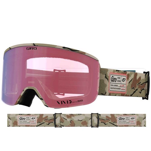 Giro Axis Adult Snow Goggle - Green Surplus Strap with VIVID Ember/VIVID Infrared Lenses