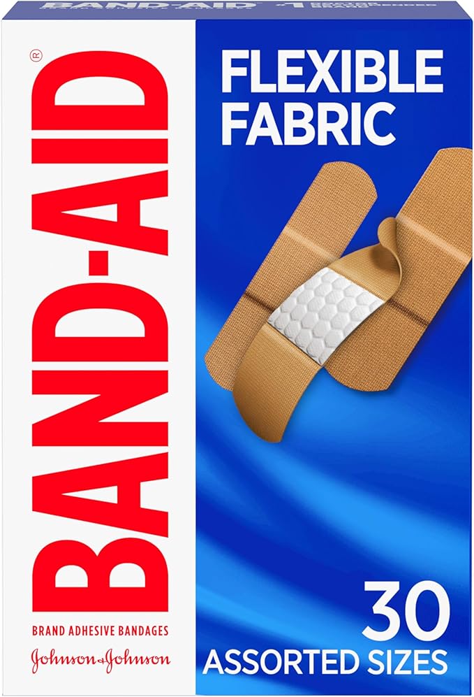 Band-Aid Brand Flexible Fabric Adhesive Bandages, Comfortable Sterile Protection & Wound Care for Minor Cuts & Burns, Quil...