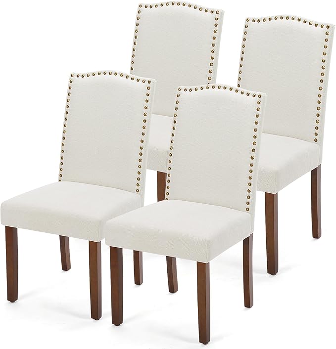 DUMOS Dining Chairs Set of 4, Moden Kitchen Table Chairs with Wooden Legs and Padded Seat for Dining Room/Kitchen/Living R...