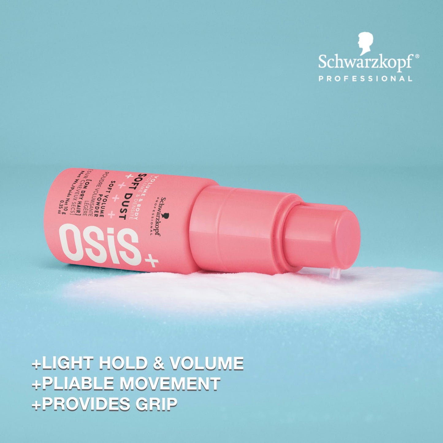 OSiS+ Soft Dust, 0.7 oz (2 Pack) - Volume Spray Powder for Root Lift, Subtle Texture and Natural Shine - Lightweight Volumizing
