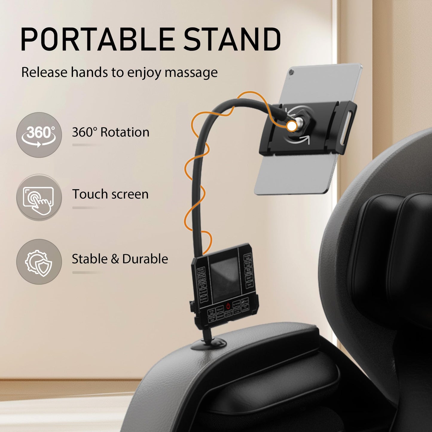 KEIKI Massage Chair Recliner with Zero Gravity, Full Body Shiatsu Massage, Heated Back & Foot Rollers, Bluetooth Music, Air Pressure System, PU Leather Automatic Recliner for Home Office, Gray