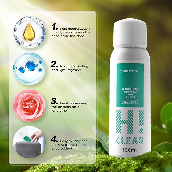 Sneaker and Shoe Deodorizer BOLL Shoe Freshener Spray- Long Lasting Shoe Freshener Shoe deodorizer spray perfect for taking funk away from your smelly Sneakers, Work Shoes, Athletic Shoes