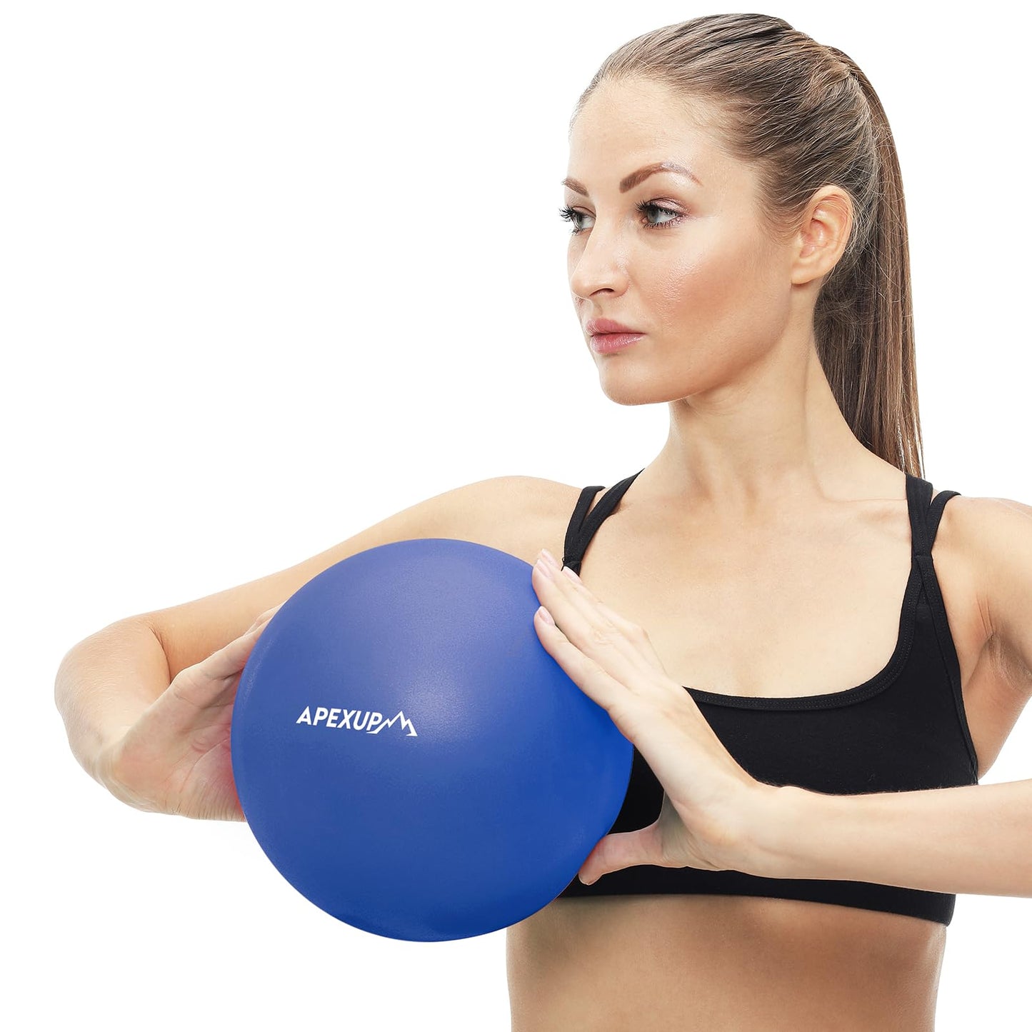 APEXUP Yoga Ball Exercise Ball, Heavy Duty Pilates Ball for Fitness, Balance, Core Workout, Physical Therapy (XXS (9") 23cm, Indigo)