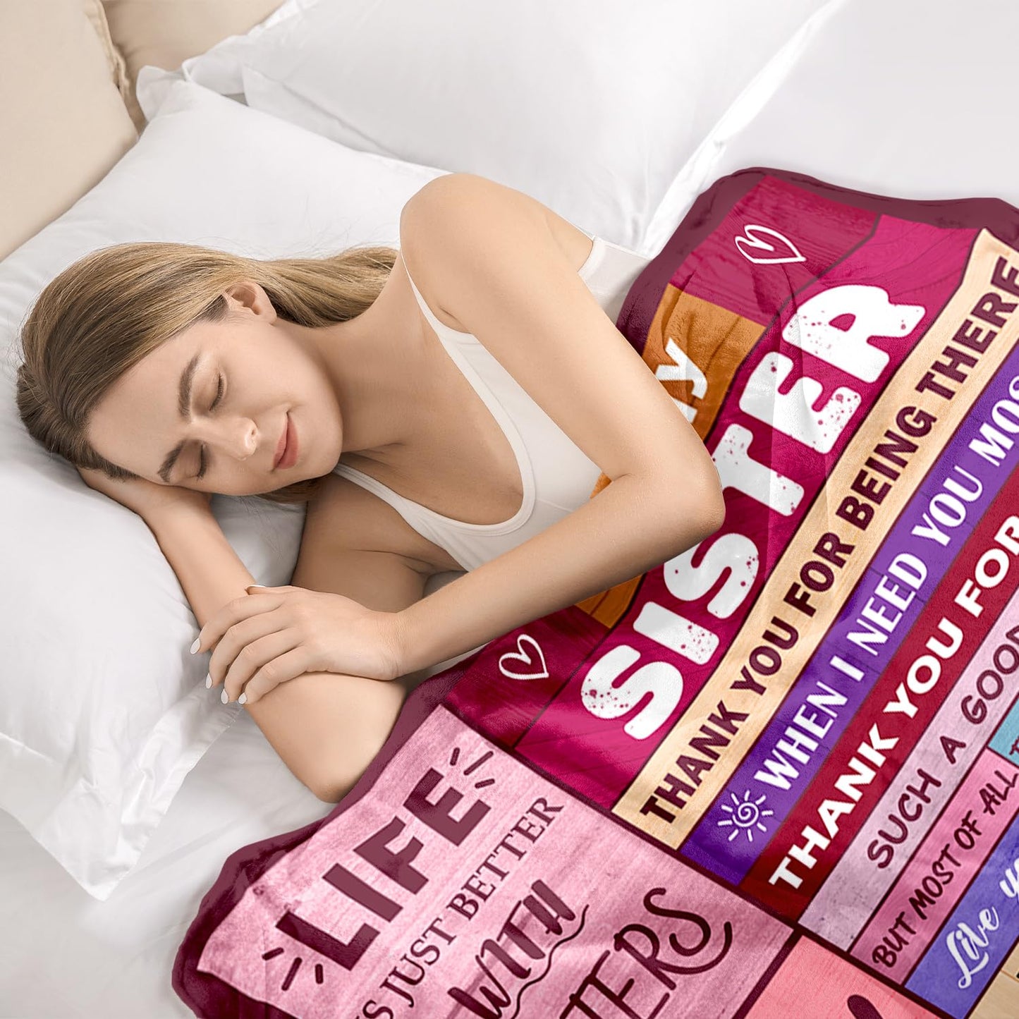 Sister Birthday Gifts - Sisters Gifts from Sister Adult - Sisters Blankets Gift for Women - Best Sister’s Ever Gift for Christmas Mothers Day & Valentines Day - to My Sister's Blanket 50"x60"